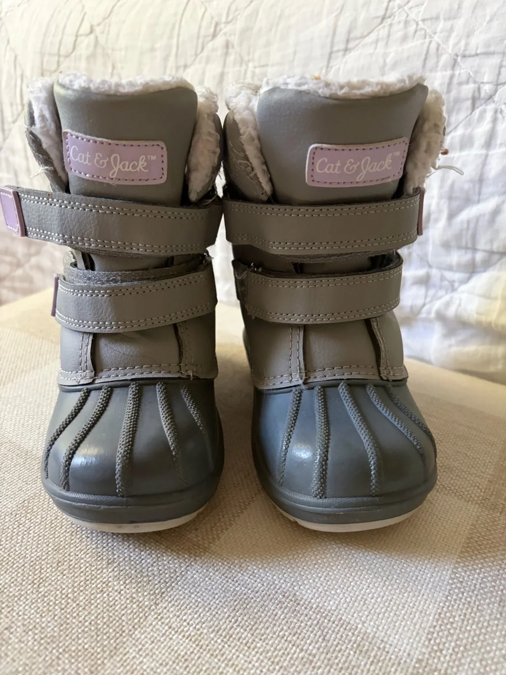 Cat & Jack White Plush-Lined Kids Winter Boots! 9T